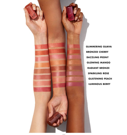 e.l.f. Monochromatic Multi Stick, Travel-Sized Luxuriously Creamy & Blendable Color For Eyes, Lips & Cheeks, Vegan & Cruelty-Free, Bronzed Cherry, 0.17 Oz - dailyvitalstore