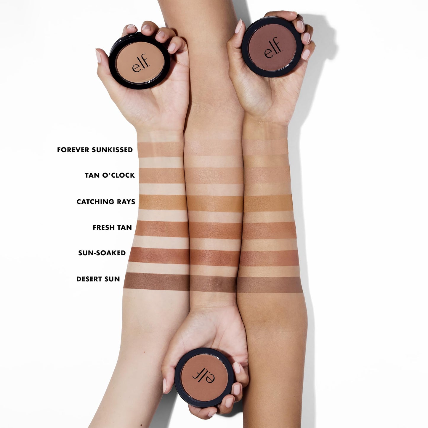 e.l.f. Primer-infused Bronzer, Long-Wear, Matte, Bold, Lightweight, Blends Easily, Contours Cheeks, Forever Sun Kissed, All-Day Wear, 0.35 Oz - dailyvitalstore