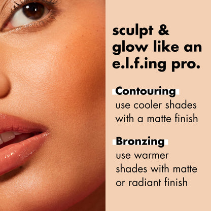 e.l.f. Primer-infused Bronzer, Long-Wear, Matte, Bold, Lightweight, Blends Easily, Contours Cheeks, Forever Sun Kissed, All-Day Wear, 0.35 Oz - dailyvitalstore
