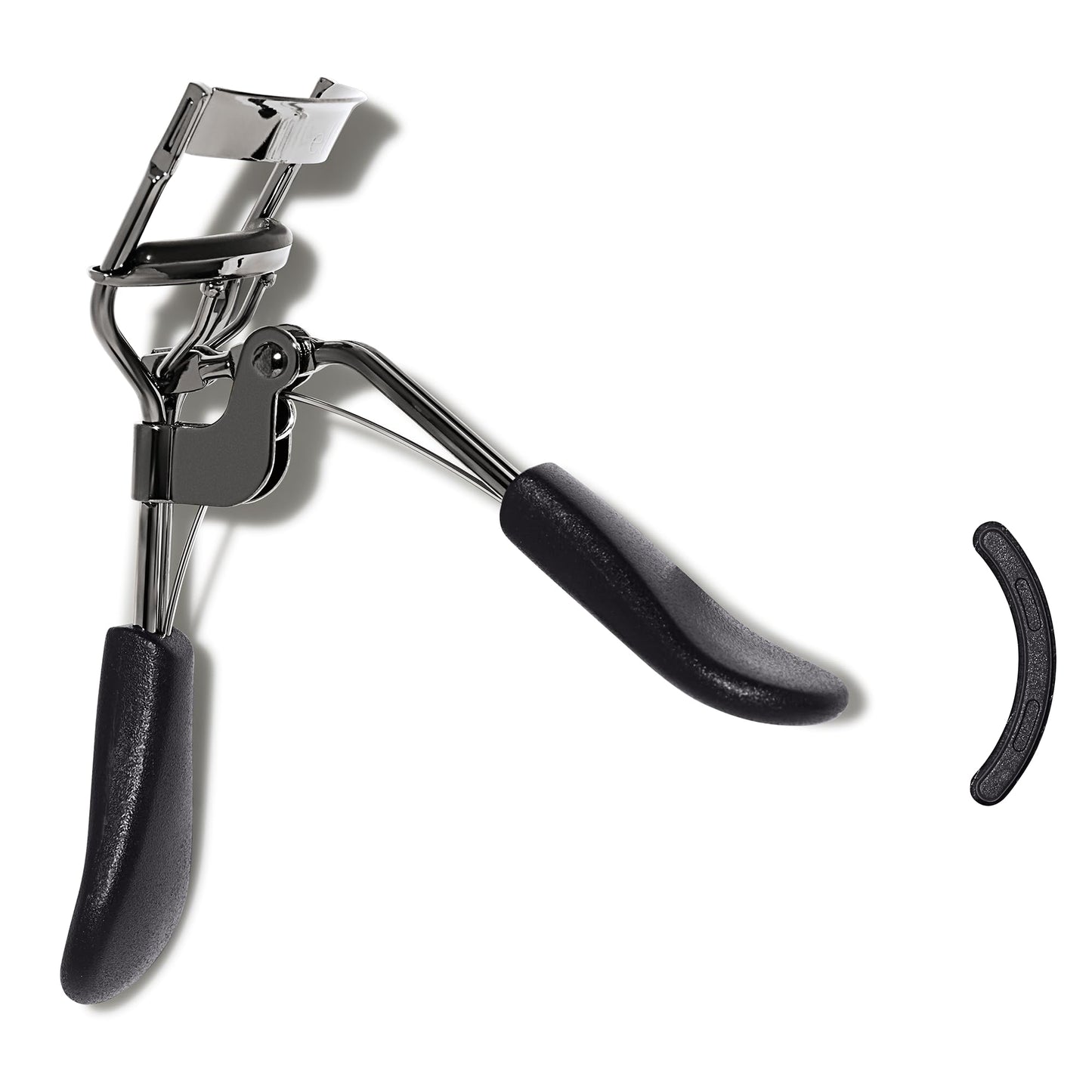 e.l.f. Pro Eyelash Curler, Strong, Contoured, Eye-Opening, Voluminous Lashes, Includes Additional Rubber Replacement Pad, Silver - dailyvitalstore