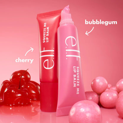 e.l.f. Squeeze Me More Lip Balm Duo, Moisturizing Balm For A Sheer Tint Of Color, Made With Hyaluronic Acid, Vegan & Cruelty-Free, Cherry & Bubblegum - dailyvitalstore