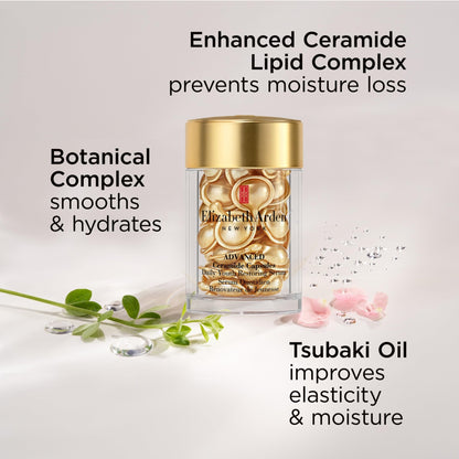 Elizabeth Arden Advanced Ceramide Face Serum Capsules, Anti-Aging Skincare, Fragrance-Free Hydrating Formula for Radiant, Firm Skin - dailyvitalstore