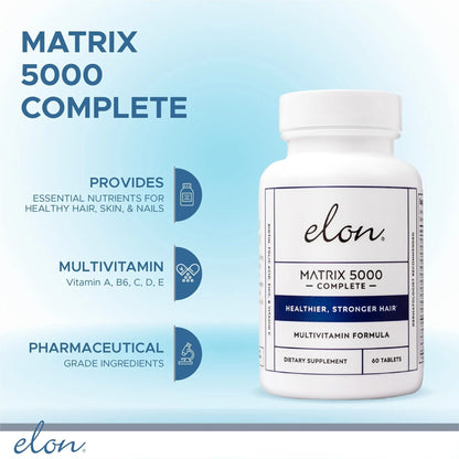 Elon Matrix 5000 Complete Multivitamin — Skin, Hair and Nail Growth Vitamins — Healthy Hair Growth Vitamins for Women & Men - dailyvitalstore