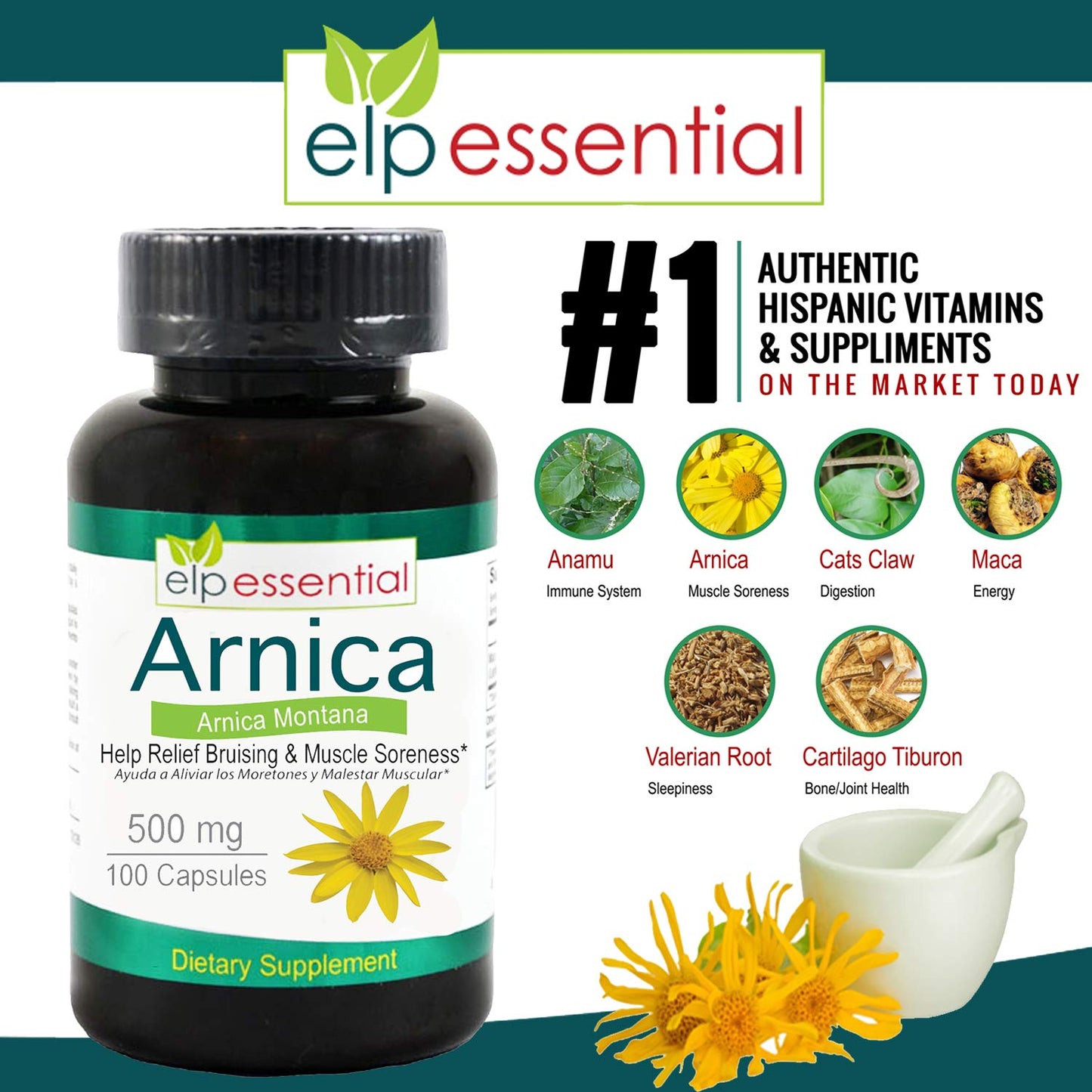 ELP ESSENTIAL Arnica Montana Capsules 100 Capsules - dailyvitalstore