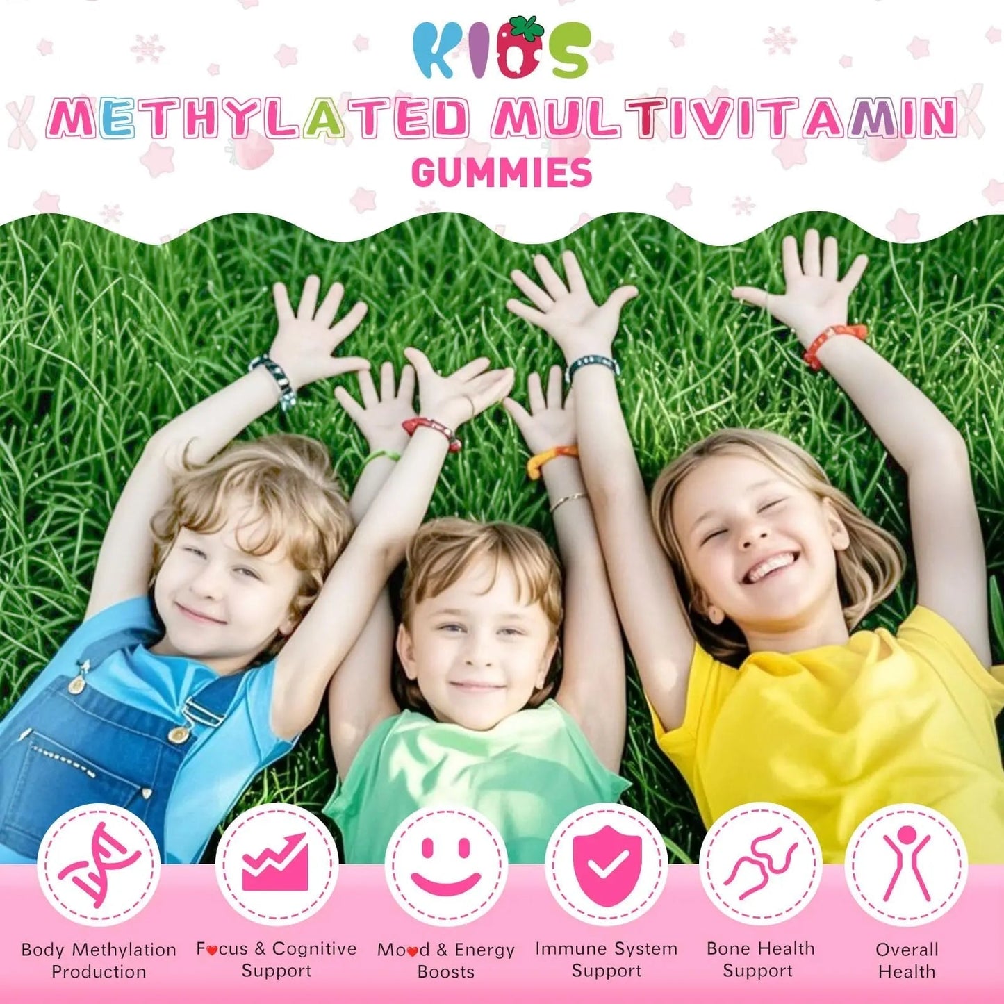 Elysx Kids Methylated Multivitamin Chewable Gummies, MTHFR Supplement with L Methylfolate, Magnesium, Biotin, Choline - dailyvitalstore