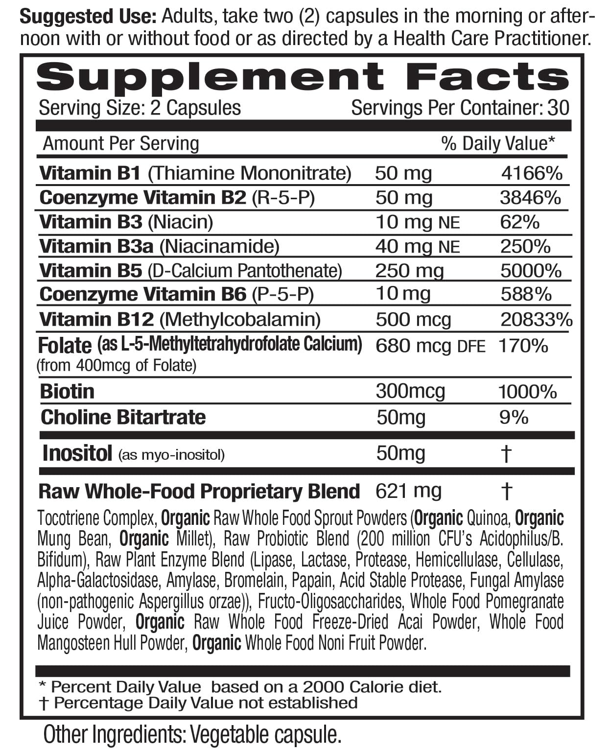 EMERALD LABS B-Healthy - Vegan Vitamin B Complex - Includes Methylated Folic Acid & Full Spectrum B Vitamins - Supports Immune, Brain & Heart Health - dailyvitalstore