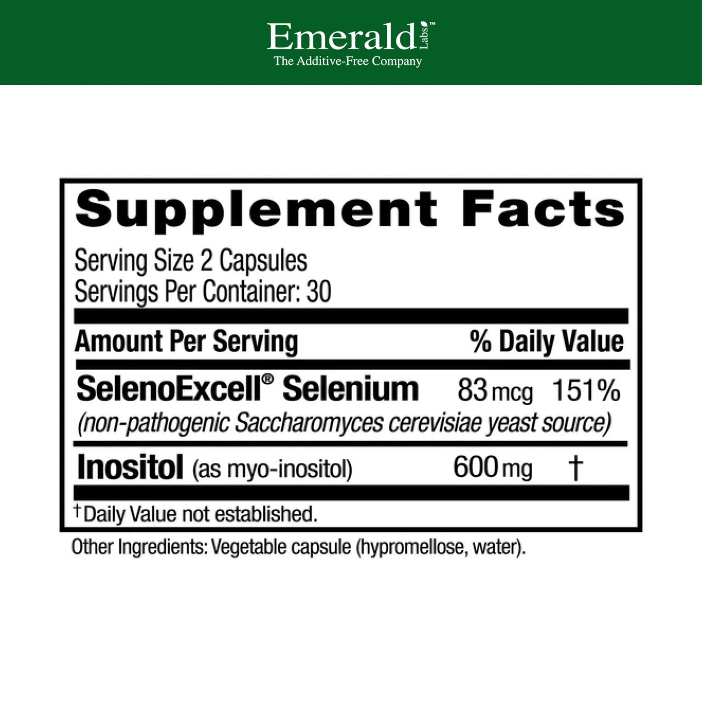 Emerald Labs HashiMune Health - Vegan Thyroid & Immune Support Supplement - Includes SelenoExcell Selenium & Myo-Inositol - 60 Vegetable Capsules (30-Day Supply) - dailyvitalstore