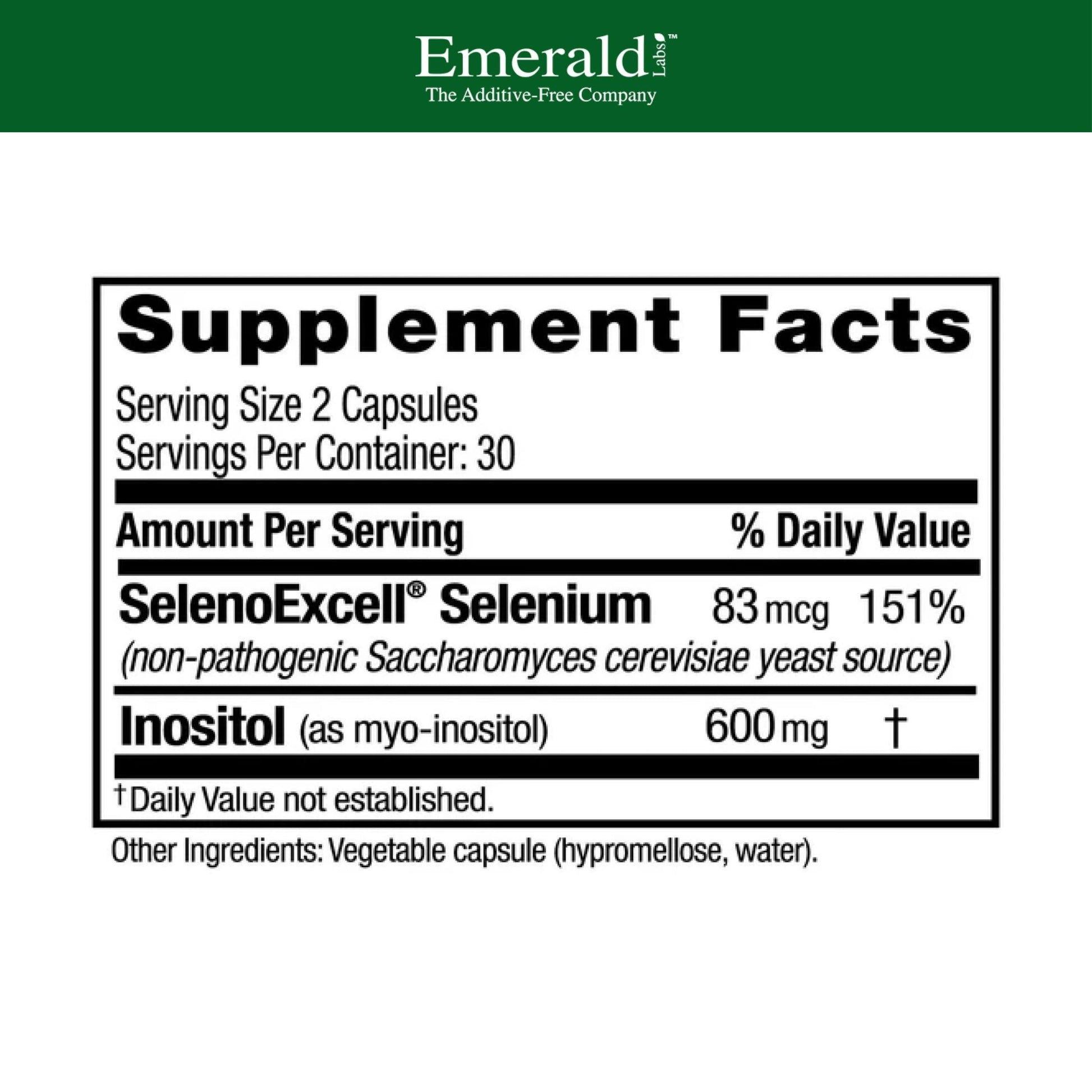 Emerald Labs HashiMune Health - Vegan Thyroid & Immune Support Supplement - Includes SelenoExcell Selenium & Myo-Inositol - 60 Vegetable Capsules (30-Day Supply) - dailyvitalstore