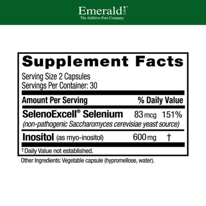 Emerald Labs HashiMune Health - Vegan Thyroid & Immune Support Supplement - Includes SelenoExcell Selenium & Myo-Inositol - 60 Vegetable Capsules (30-Day Supply) - dailyvitalstore