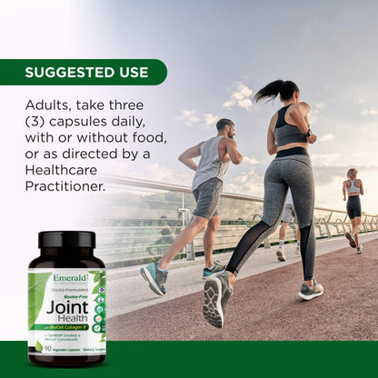 EMERALD LABS Joint Health - Biocell II Collagen, OptiMSM, Glucosamine, Meriva Turmeric Curcuminoids & More - Joint Health, Mobility & Flexibility Support* - 90 Vegetable Capsules (30-Day Supply) - dailyvitalstore
