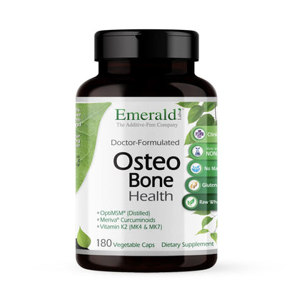 EMERALD LABS Osteo Bone Health - Immune Support & Bone & Joint Supplement with Vitamin D3, K2, Calcium, Magnesium, OptiMSM, Meriva Phytosome & More - 180 Vegetable Capsules - dailyvitalstore