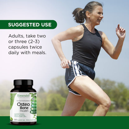 EMERALD LABS Osteo Bone Health - Immune Support & Bone & Joint Supplement with Vitamin D3, K2, Calcium, Magnesium, OptiMSM, Meriva Phytosome & More - 180 Vegetable Capsules - dailyvitalstore