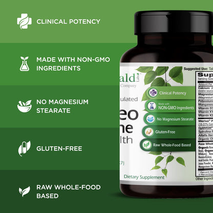 EMERALD LABS Osteo Bone Health - Immune Support & Bone & Joint Supplement with Vitamin D3, K2, Calcium, Magnesium, OptiMSM, Meriva Phytosome & More - 180 Vegetable Capsules - dailyvitalstore