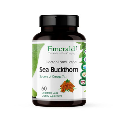 EMERALD LABS Sea Buckthorn - Dietary Supplement with Vitamins C, E & Omega 7 - Supports Adrenal, Energy, Skin & Immune Health - 60 Vegetable Capsules (30-Day Supply) - dailyvitalstore