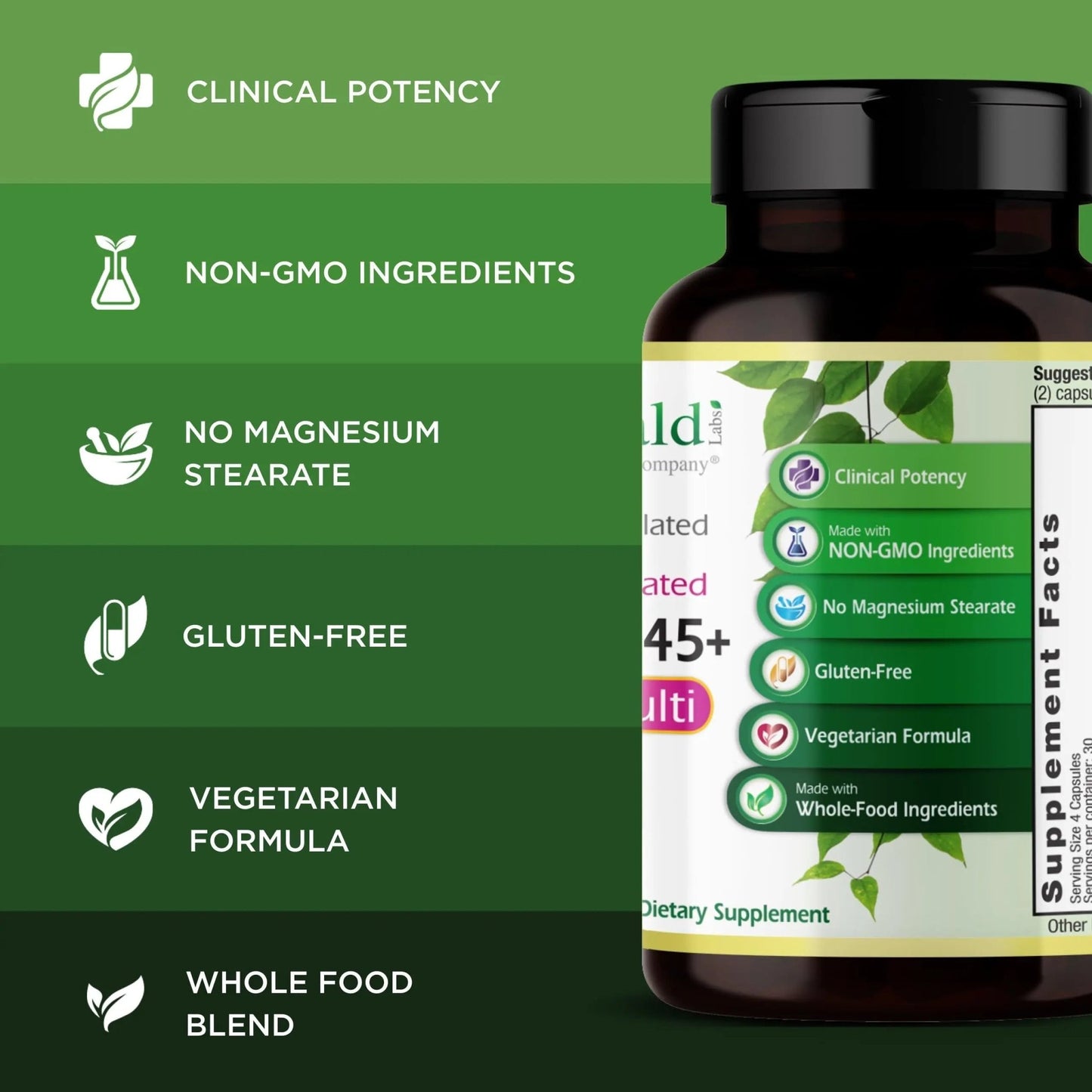Emerald Labs Women's 45+ Clinical Multi - Multivitamin for Comprehensive Support, Bone & Heart Health* - Designed for Women 45+ - dailyvitalstore