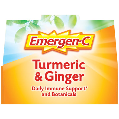 Emergen-C Citrus-Ginger Fizzy Drink Mix, Turmeric and Ginger, Immune Support, Natural Flavors - dailyvitalstore