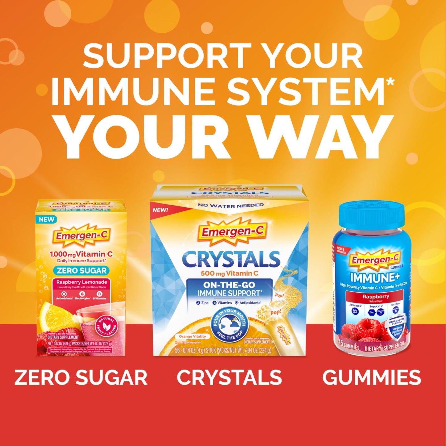 Emergen-C Citrus-Ginger Fizzy Drink Mix, Turmeric and Ginger, Immune Support, Natural Flavors - dailyvitalstore