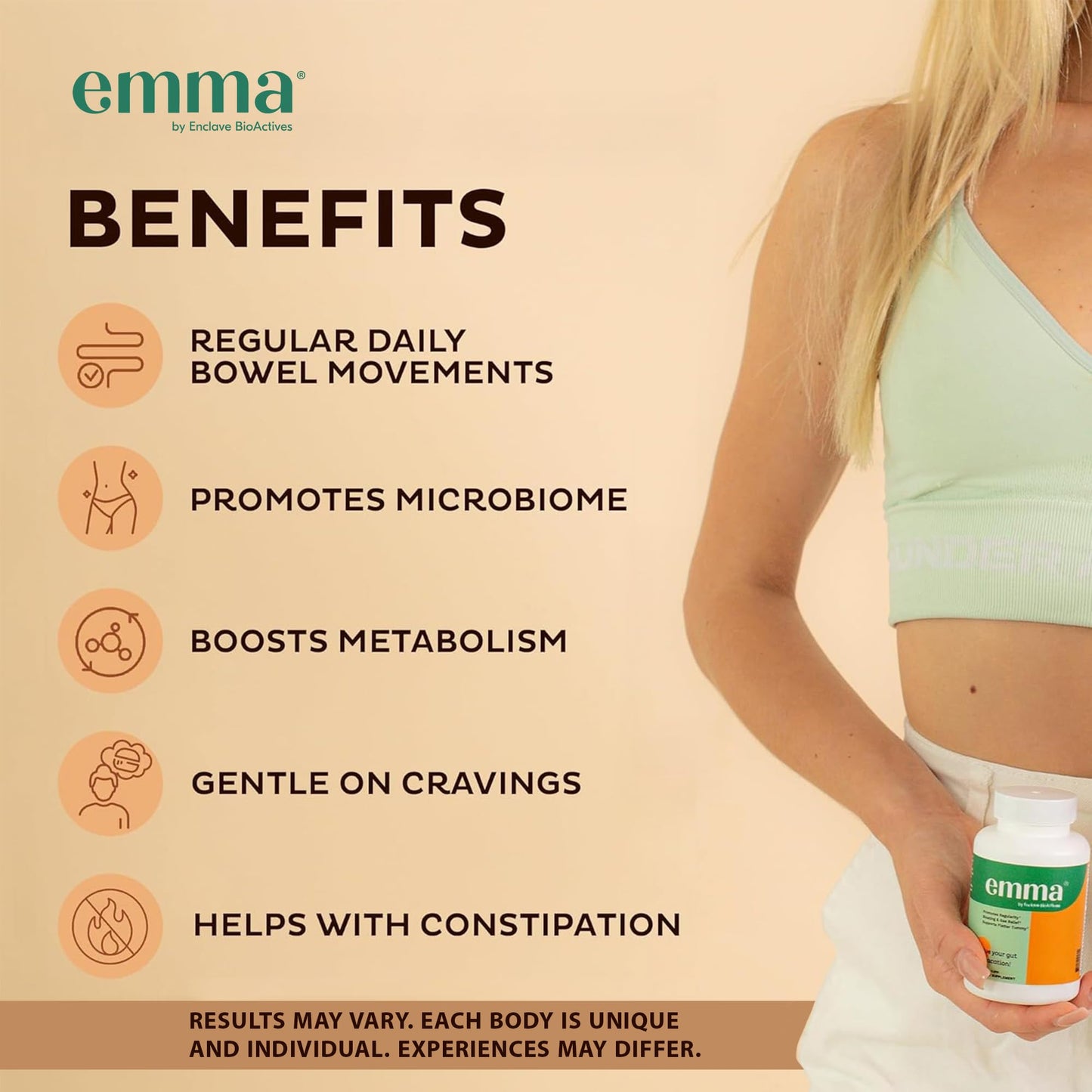 Emma Gut Health Relief Supplement, Doctor Endorsed Formula for Women & Men, Leaky Gut & Digestive Support for Constipation, Bloating & Gas Relief - dailyvitalstore