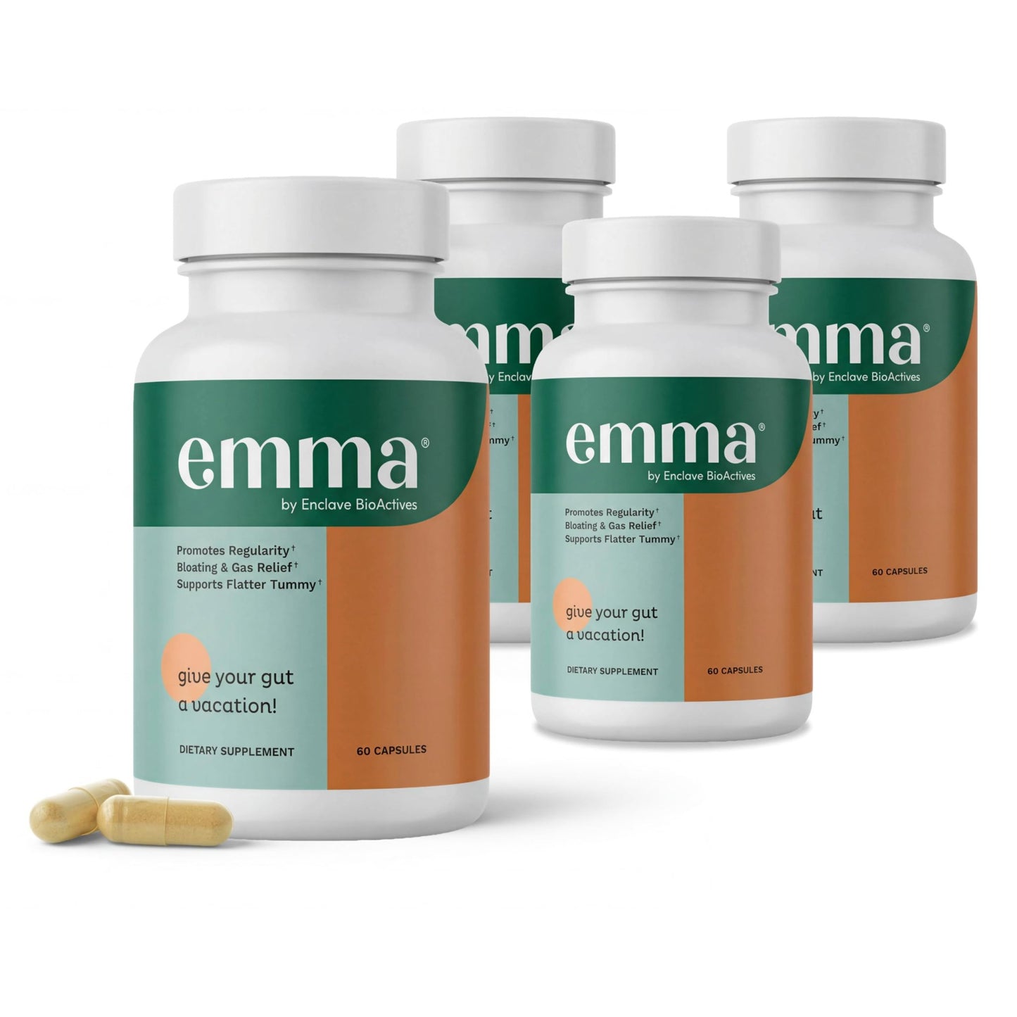 Emma Gut Health Relief Supplement, Doctor Endorsed Formula for Women & Men, Leaky Gut & Digestive Support for Constipation, Bloating & Gas Relief with Berberine, - dailyvitalstore