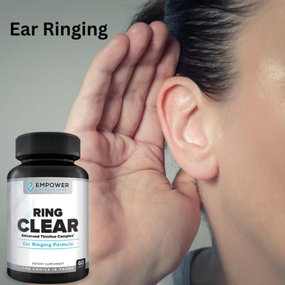 Empower Health Labs Ring Clear All-Natural Ear Buzz Relief Formula for Lasting Relief from Incessant Ear Buzzing - 30-Day Supply - dailyvitalstore