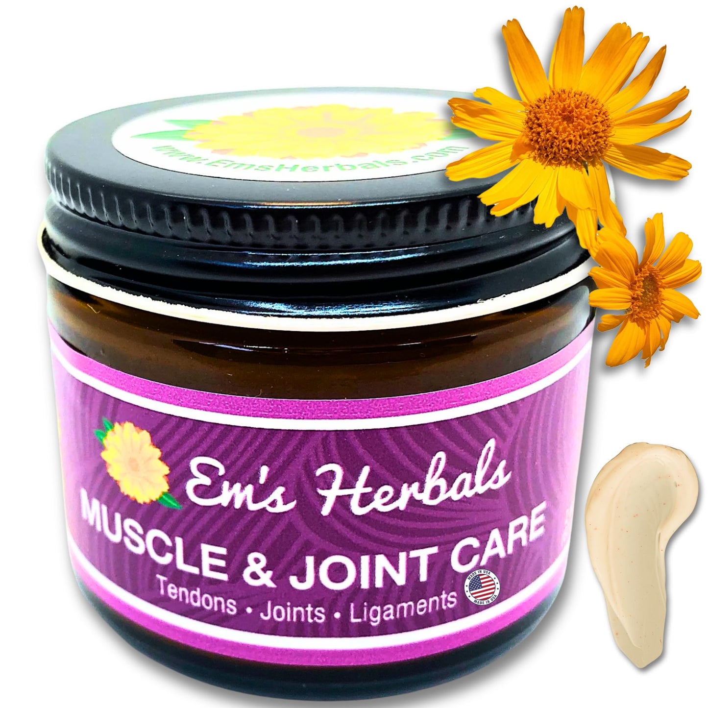 Em's Herbals, Muscle & Joint Care Arnica Salve - Amplified Arnica Salve Made with Menthol Crystals, and Effective Essential Oils to Penetrate Deep into Muscles, Joints, and Back Discomfort (2 oz) - dailyvitalstore