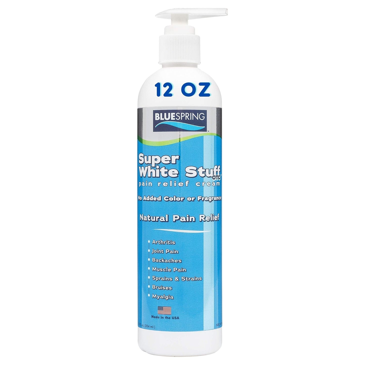 Emu Therapy Super White Stuff OTC 12-oz. Pump Bottle - Natural, Made in USA, Paraben-Free, Works in As Little As 5 Minutes for Joint/Muscle Pain, Backaches, Sprains/Strains, Bruises & More - dailyvitalstore