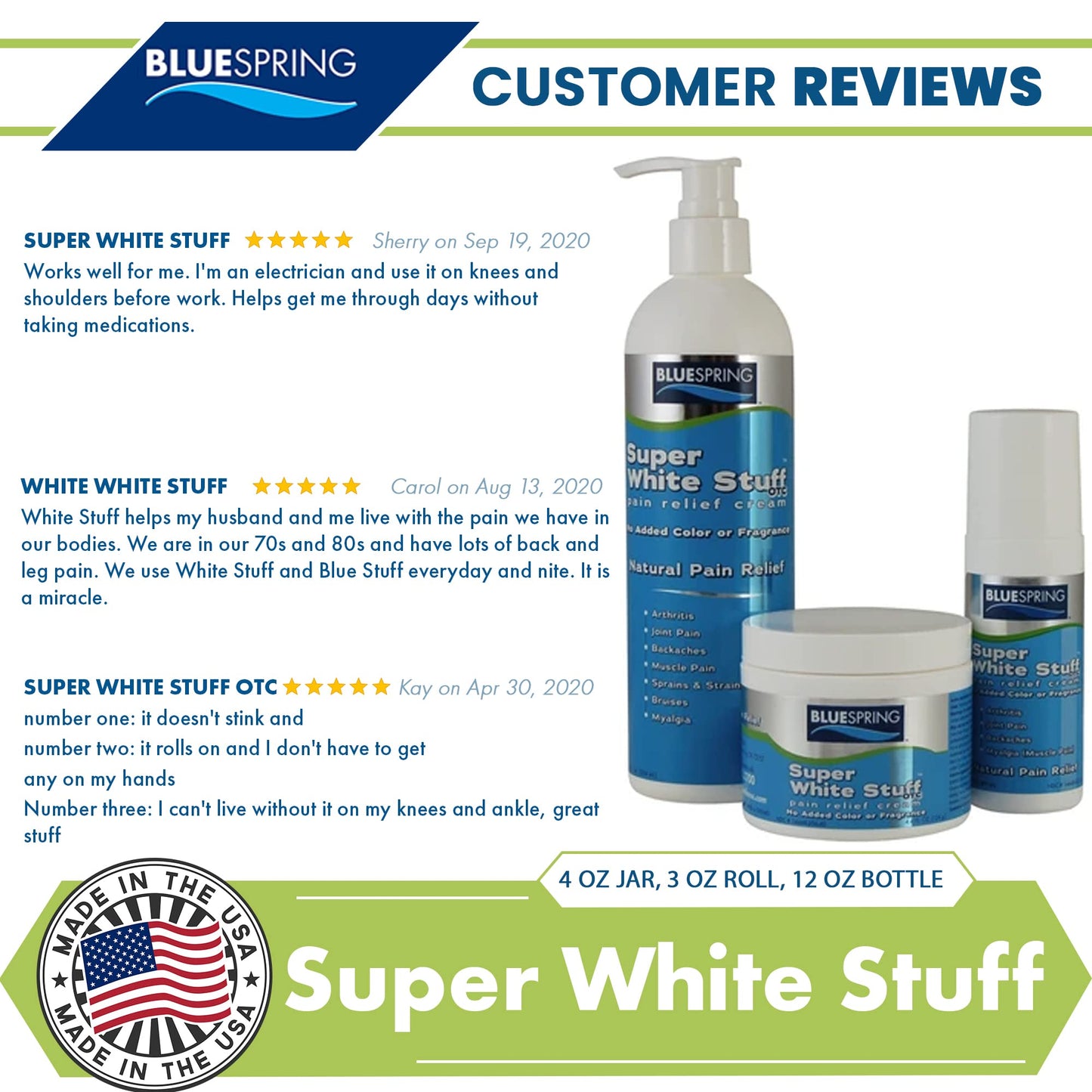 Emu Therapy Super White Stuff OTC 12-oz. Pump Bottle - Natural, Made in USA, Paraben-Free, Works in As Little As 5 Minutes for Joint/Muscle Pain, Backaches, Sprains/Strains, Bruises & More - dailyvitalstore