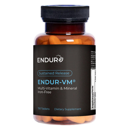 ENDUR-VM - Multivitamin Vitamin A, C, D, E, B12 & Zinc (Without Iron) SR (Sustained Release) 22 Essential Nutrients to Support Overall Wellness for Men & Postmenopausal Women - 150 Tablets - dailyvitalstore