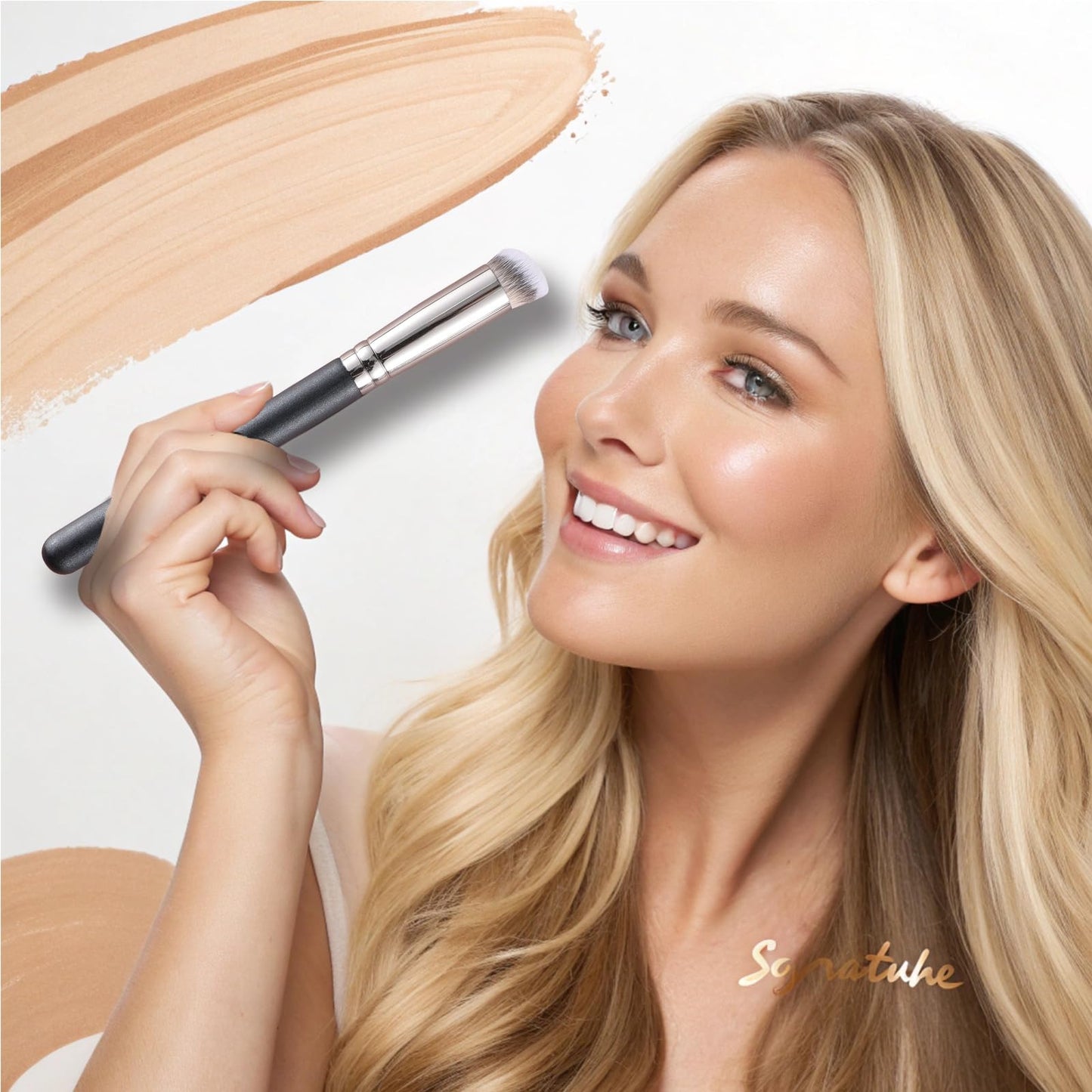 ENERGY Concealer Brush Under Eye Mini Angled Flat Top Kabuki Nose Contour Brush for Concealing Blending Setting Buffing with Powder Liquid Cream Cosmetic Pro Small Makeup Foundation brushes 270 - dailyvitalstore