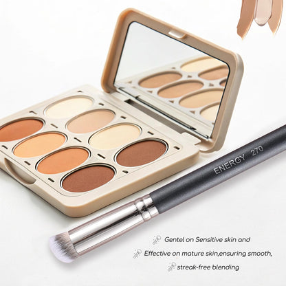 ENERGY Concealer Brush Under Eye Mini Angled Flat Top Kabuki Nose Contour Brush for Concealing Blending Setting Buffing with Powder Liquid Cream Cosmetic Pro Small Makeup Foundation brushes 270 - dailyvitalstore
