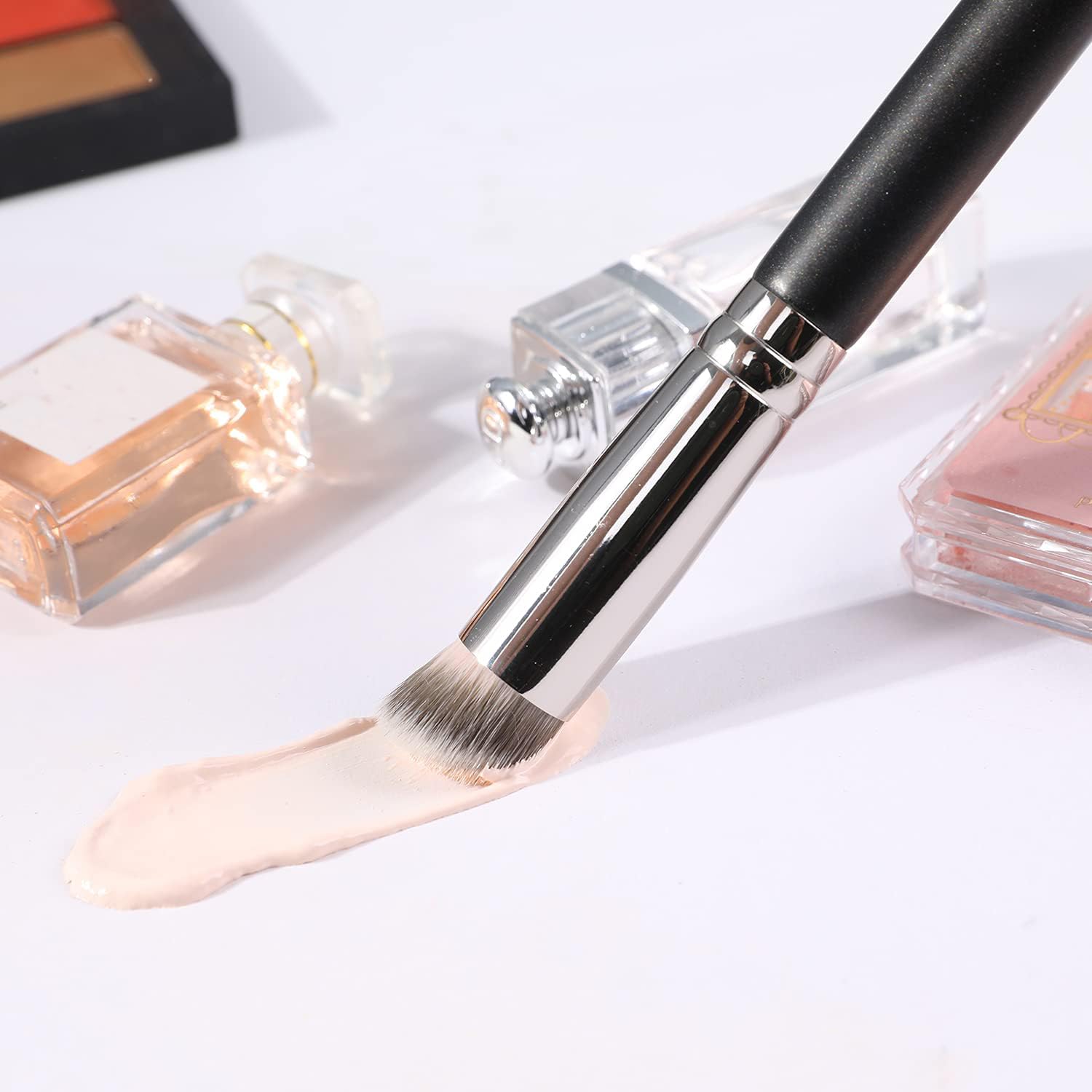 ENERGY Concealer Brush Under Eye Mini Angled Flat Top Kabuki Nose Contour Brush for Concealing Blending Setting Buffing with Powder Liquid Cream Cosmetic Pro Small Makeup Foundation brushes 270 - dailyvitalstore