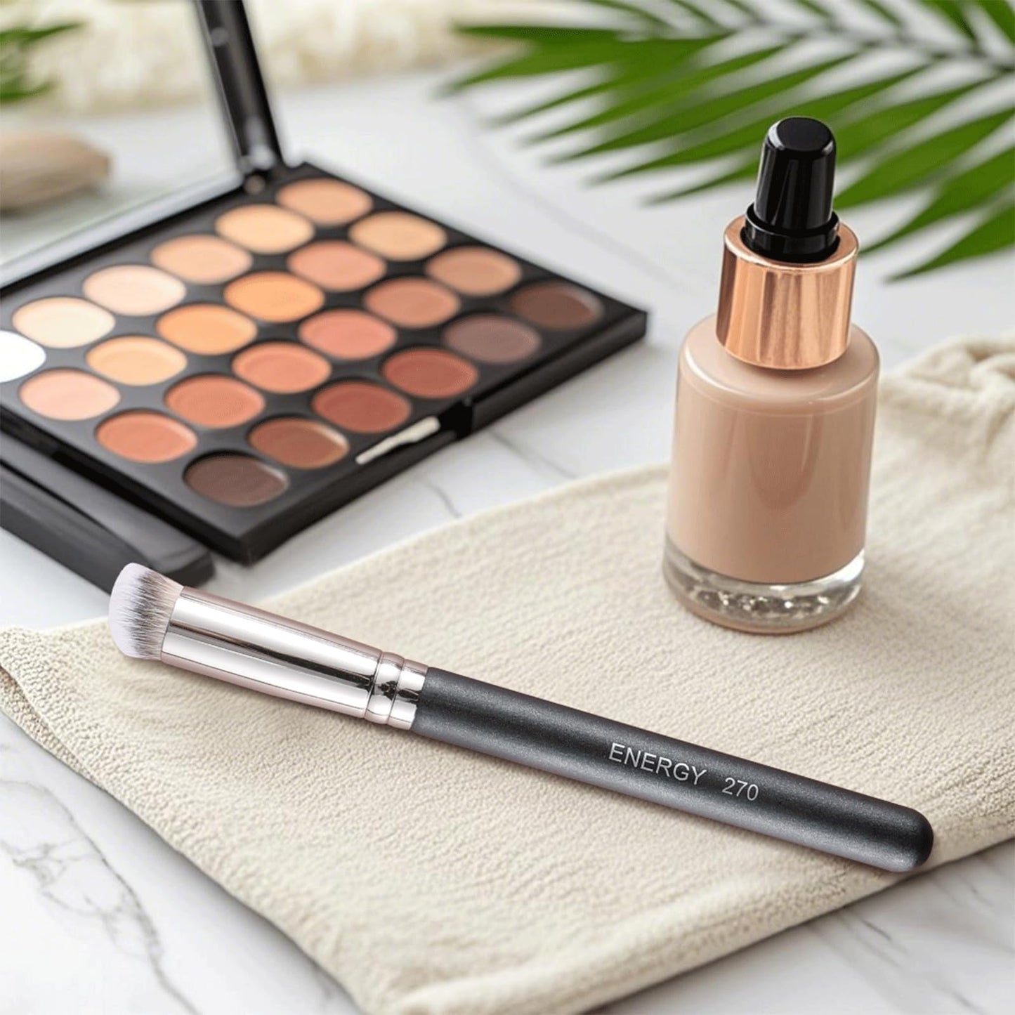 ENERGY Concealer Brush Under Eye Mini Angled Flat Top Kabuki Nose Contour Brush for Concealing Blending Setting Buffing with Powder Liquid Cream Cosmetic Pro Small Makeup Foundation brushes 270 - dailyvitalstore