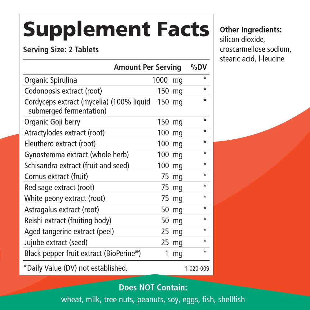 Energy Plus by Pure Essence - Caffeine Free, All Natural Herbal Energy and Focus Supplement - Smooth, No Jitters No Crash - 60 Tablets - dailyvitalstore