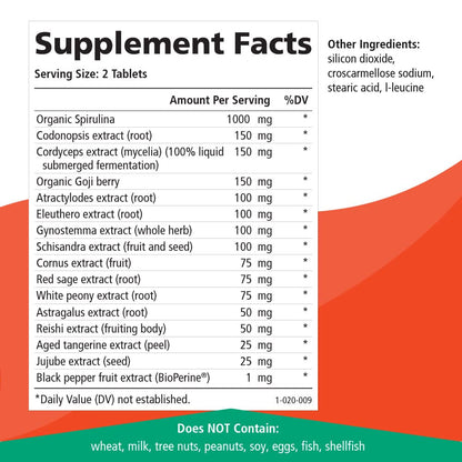 Energy Plus by Pure Essence - Caffeine Free, All Natural Herbal Energy and Focus Supplement - Smooth, No Jitters No Crash - 60 Tablets - dailyvitalstore