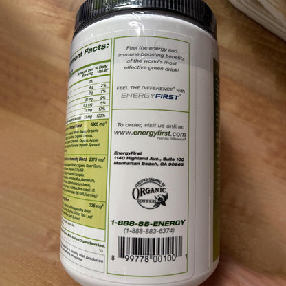 EnergyFirst Energize and Detoxify Greenergy Organic Superfood Powder - Vegan, Gluten-Free, Sugar-Free, Non-GMO - 30 Servings for Daily Energy & Immunity Boost! - dailyvitalstore