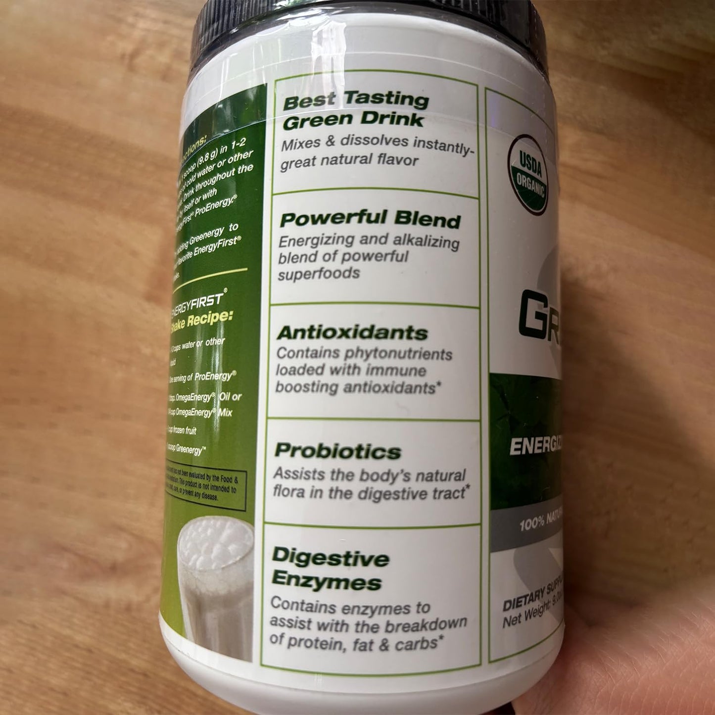 EnergyFirst Energize and Detoxify Greenergy Organic Superfood Powder - Vegan, Gluten-Free, Sugar-Free, Non-GMO - 30 Servings for Daily Energy & Immunity Boost! - dailyvitalstore