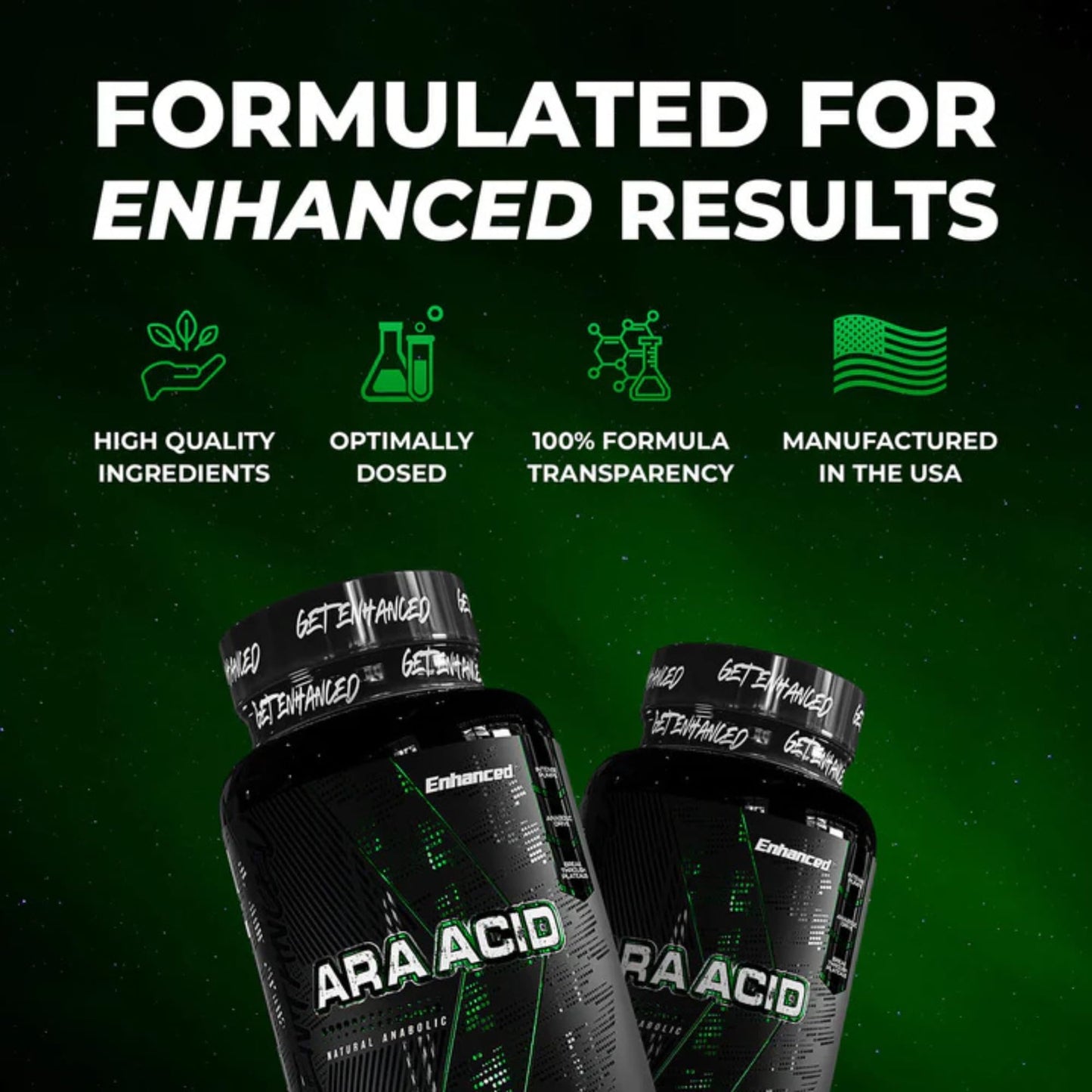 Enhanced Labs - Arachidonic Acid Supplement - Muscle and Strength Supplement for Increased Muscle Mass & Improved Recovery for Men & Women - One Capsule Contains 350mg Arachidonic Acid (120 Capsules) - dailyvitalstore