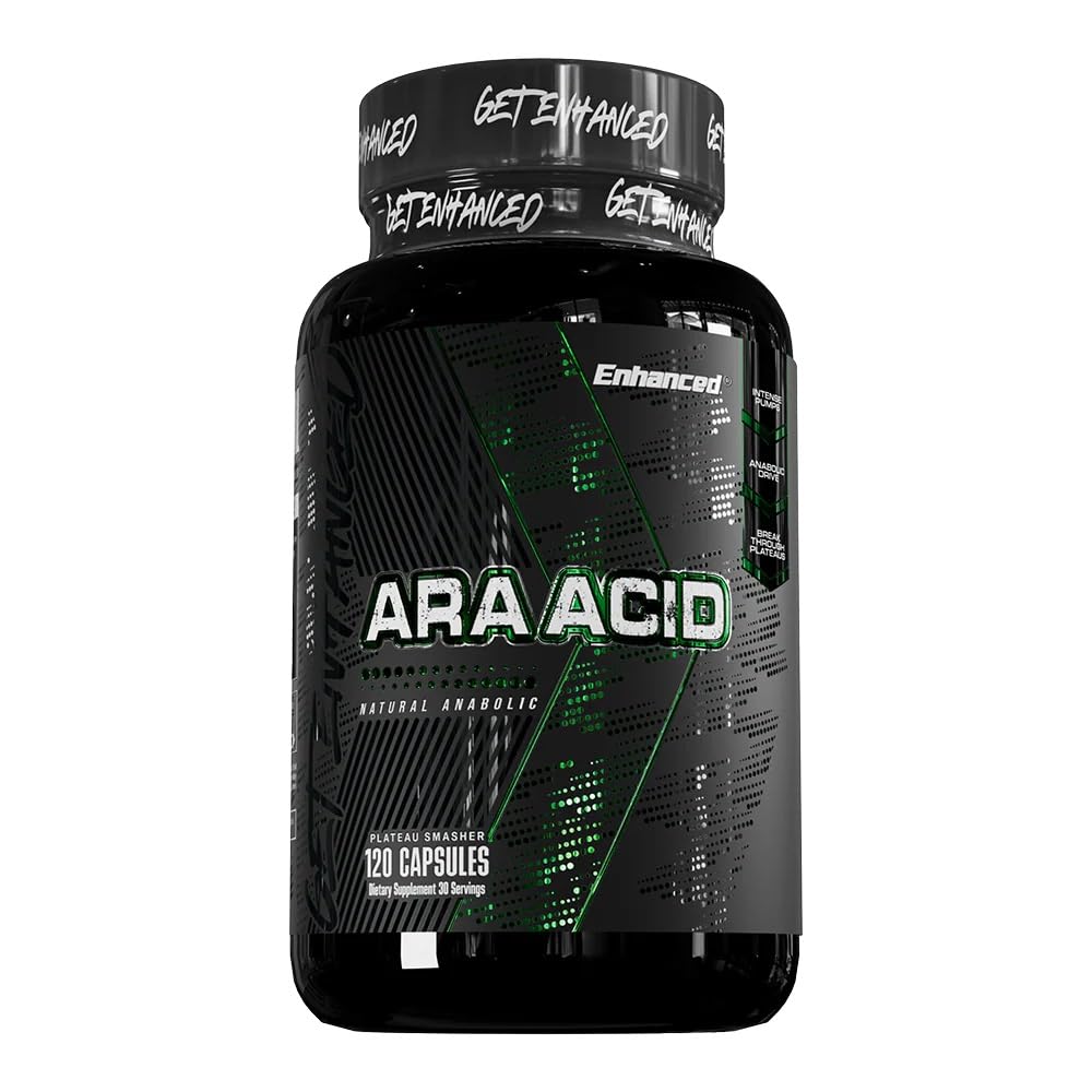 Enhanced Labs - Arachidonic Acid Supplement - Muscle and Strength Supplement for Increased Muscle Mass & Improved Recovery for Men & Women - One Capsule Contains 350mg Arachidonic Acid (120 Capsules) - dailyvitalstore