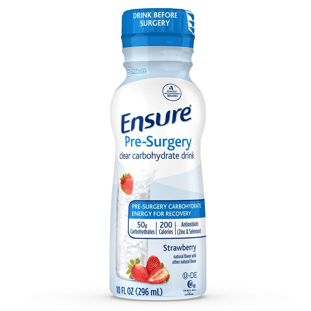 Ensure Pre-Surgery, Clear Carbohydrate Drink, Strawberry, 10 fl oz, 4 Count - dailyvitalstore