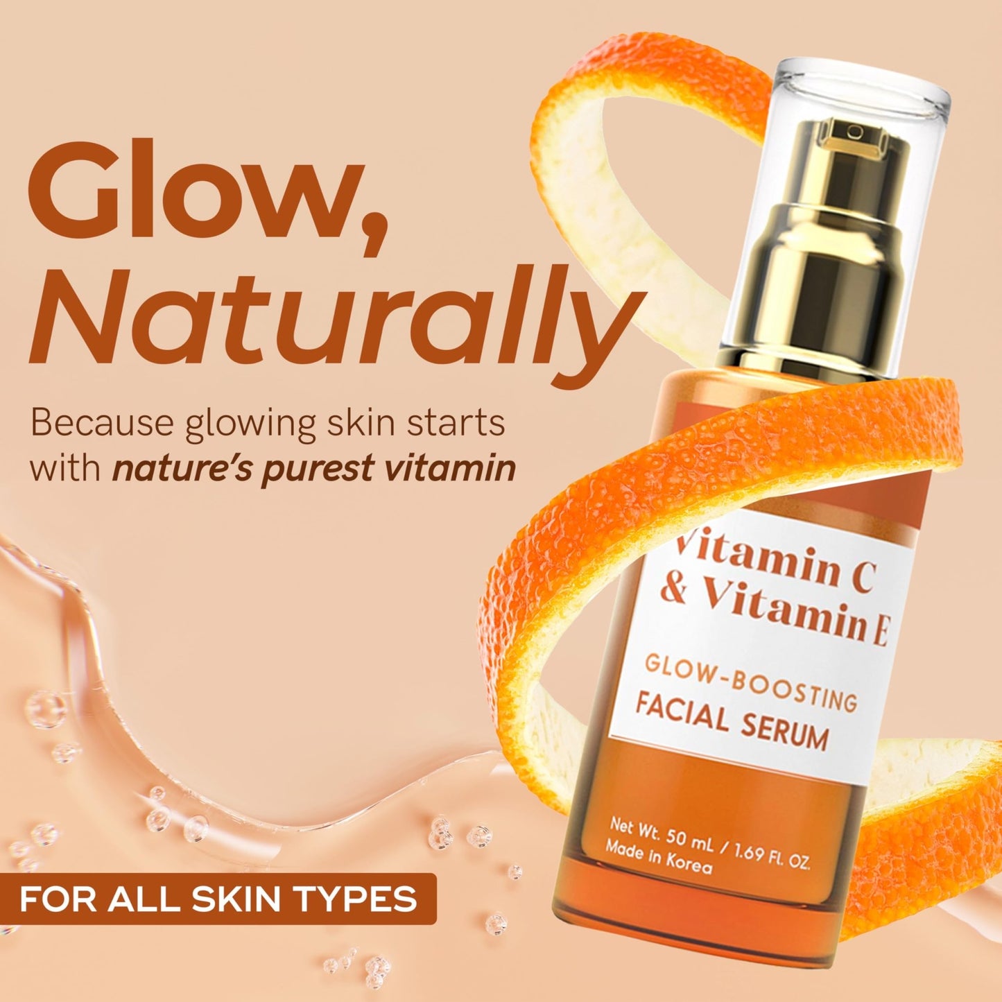 Envy Vitamin C Serum with Vitamin E & Glycerin - Skin, Dark Spot Reduction & Anti-Aging, Dermatologist Tested, Hydrating Glass Skin Serum - dailyvitalstore
