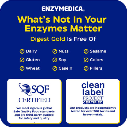 Enzymedica Digest Gold - Digestive Enzyme Supplement for Women & Men, Enzyme Capsules for Digestion, Gut Health Support, Helps Gas & Bloating, ATPro Energy Support, - dailyvitalstore