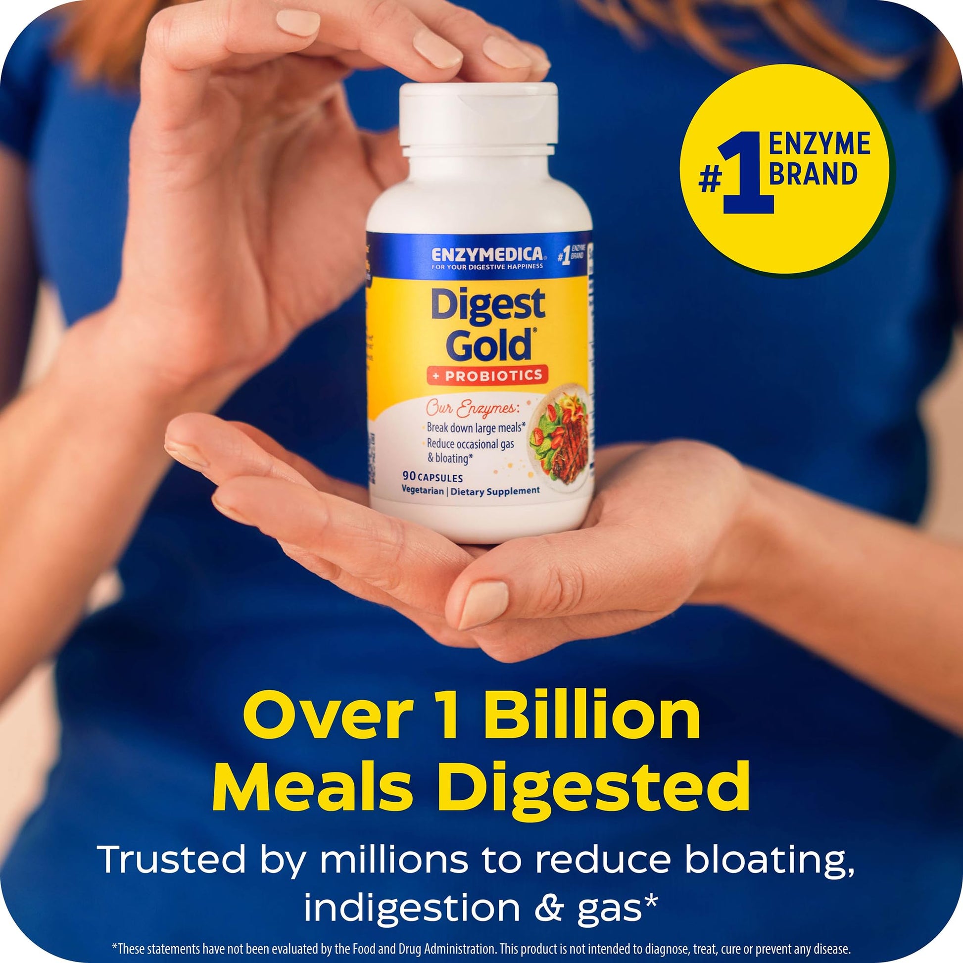 Enzymedica Digest Gold + Probiotics - Digestive Enzyme Supplement for Women & Men, Enzyme and Probiotic Capsules for Digestion, Gut Health Support, - dailyvitalstore