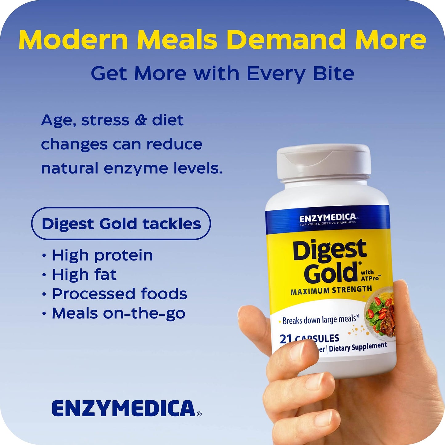 Enzymedica, Digest Gold to Go Pillbox, 21 Capsules - dailyvitalstore