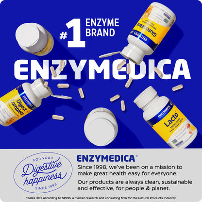 Enzymedica GlutenEase - Digestive Enzyme Supplement for Women & Men, Gluten & Casein Sensitivity Support, Enzymes for Digestion & Gut Health - dailyvitalstore