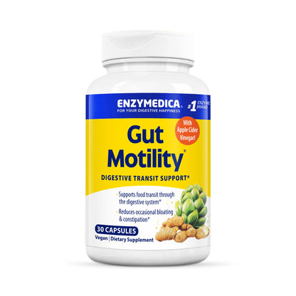 Enzymedica Gut Motility Supplement for Men & Women - Apple Cider Vinegar Capsules with Artichoke & Ginger Extract, Digestive Health Support for Adults - dailyvitalstore