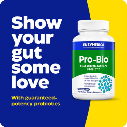 Enzymedica Pro-Bio Probiotic Supplement for Digestive & Gut Health - Daily Probiotic Capsules for Women & Men, 10 Billion CFU, Helps Reduce Gas & Bloating, - dailyvitalstore