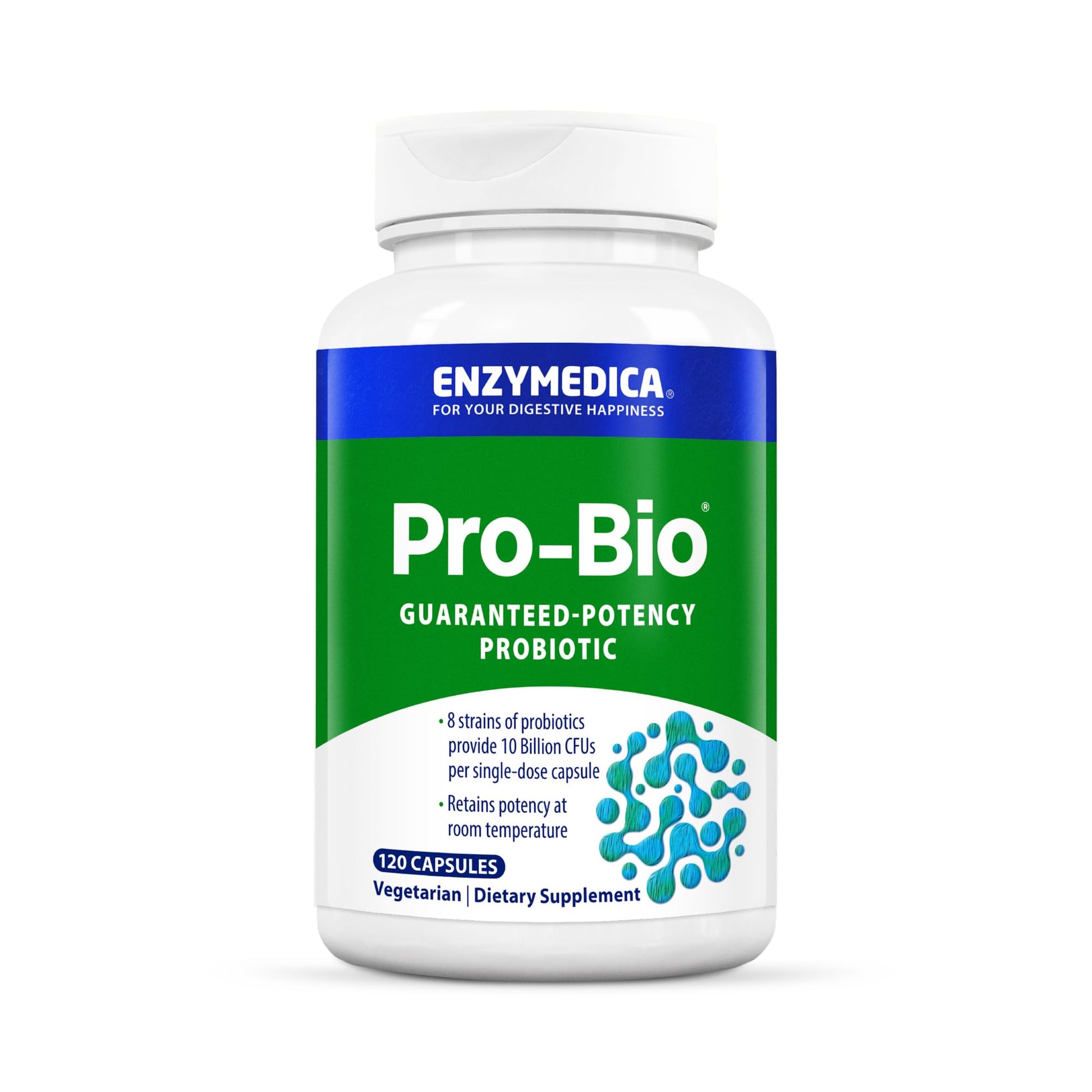 Enzymedica Pro-Bio Probiotic Supplement for Digestive & Gut Health - Daily Probiotic Capsules for Women & Men, 10 Billion CFU, Helps Reduce Gas & Bloating, - dailyvitalstore