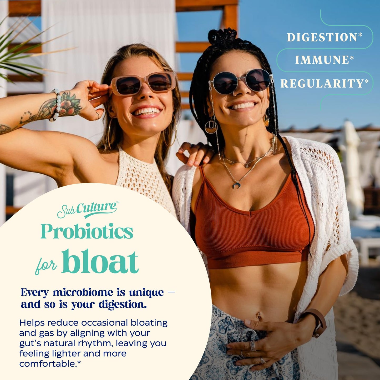 Enzymedica SubCulture Probiotic for Bloat & Digestive Health - Probiotic Supplement Capsules for Women & Men, 50 Billion CFU, Gut Health Support for Adults, - dailyvitalstore