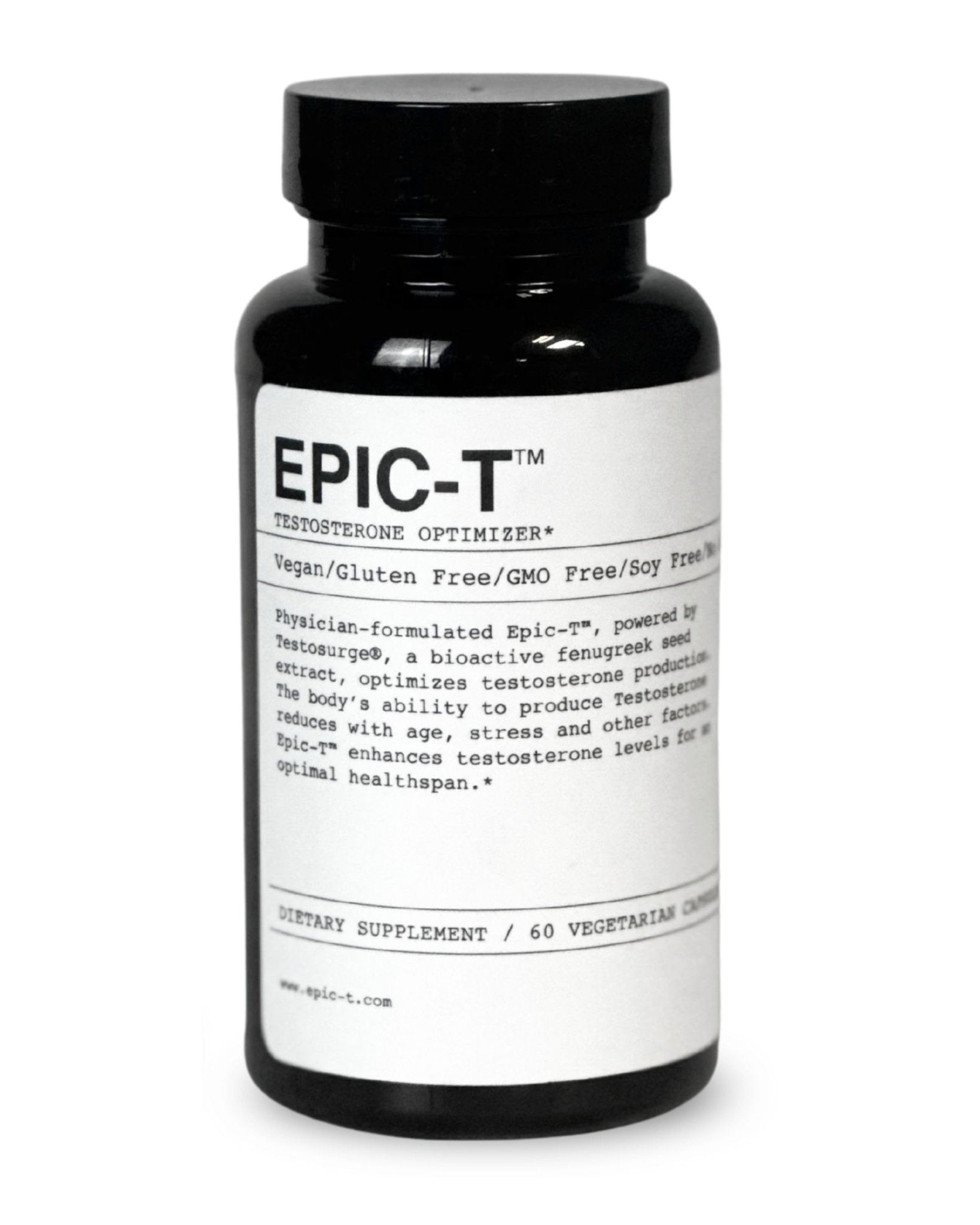 EPIC-T Testosterone Support Supplement for Men | Plant-Based Formula with Testosurge, B-Complex, B12, Zinc & Boron | Vegan, Non-GMO Daily Support - dailyvitalstore