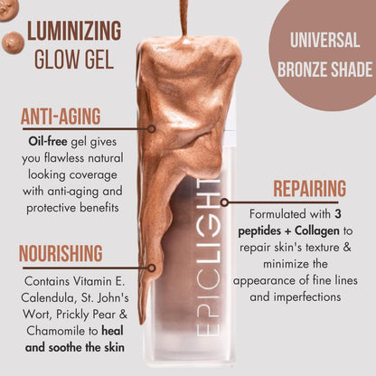 Epiclight Luminizing Glow Gel - All-in-one Beauty Balm - Luminizer for Glowing Skin - Paraben & Sulfate-free, Non-Toxic Makeup - For all Skin Tones - dailyvitalstore